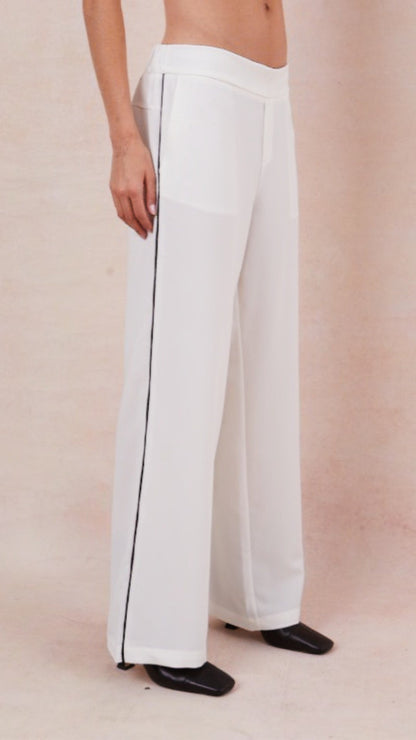 Kim Crepe Trousers - White