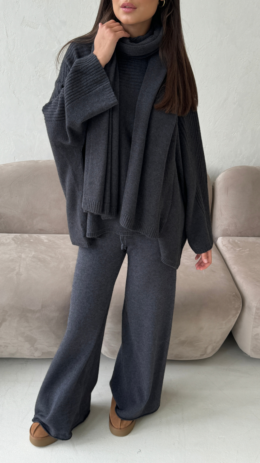 Cora Wrap Scarf - Anthracite