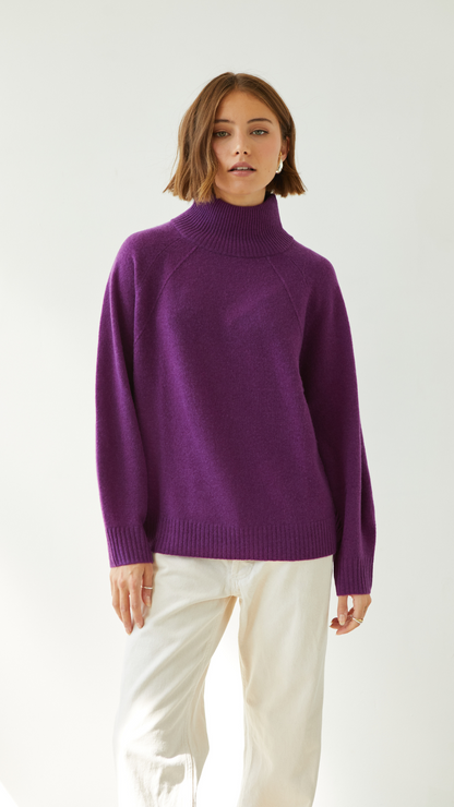 Cian Cashmere Sweater - Violet