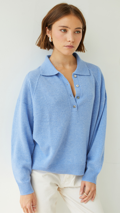Caprice Cashmere Sweater - Sky Blue