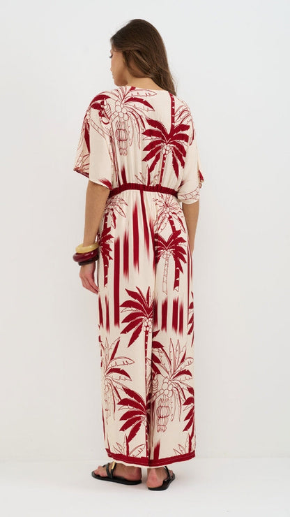 Molly Printed Jumpsuit -  Palm Print
