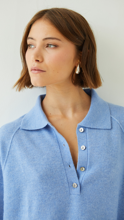 Caprice Cashmere Sweater - Sky Blue