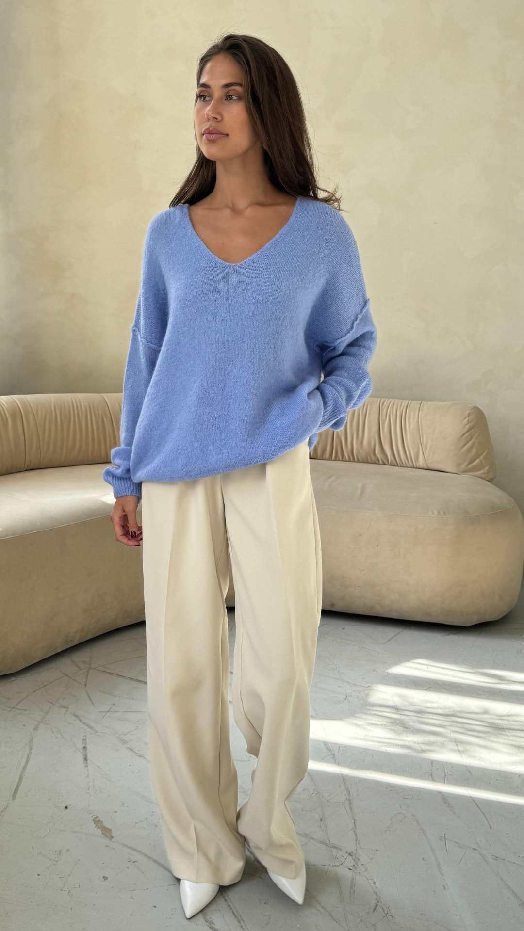 Hailey Sweater - Sky Blue