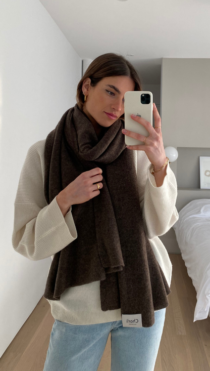 Cashmere Travel Wrap - Bark