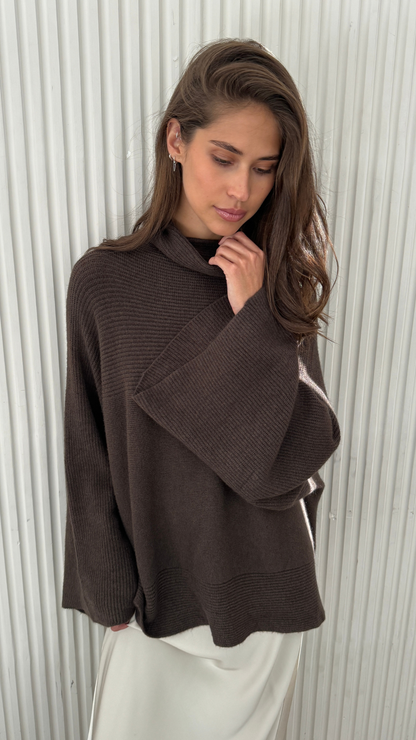 Amelie Sweater - Dark Espresso