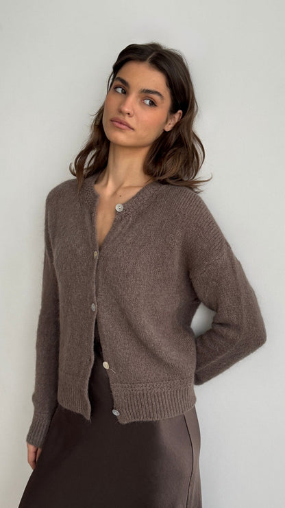 Reyna Cardigan - Mocha Mousse