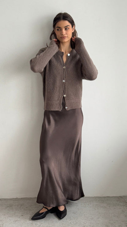 Reyna Cardigan - Mocha Mousse