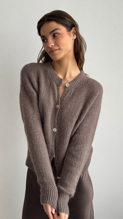 Reyna Cardigan - Mocha Mousse