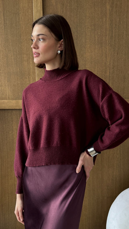 Lottie Sweater - Burgundy