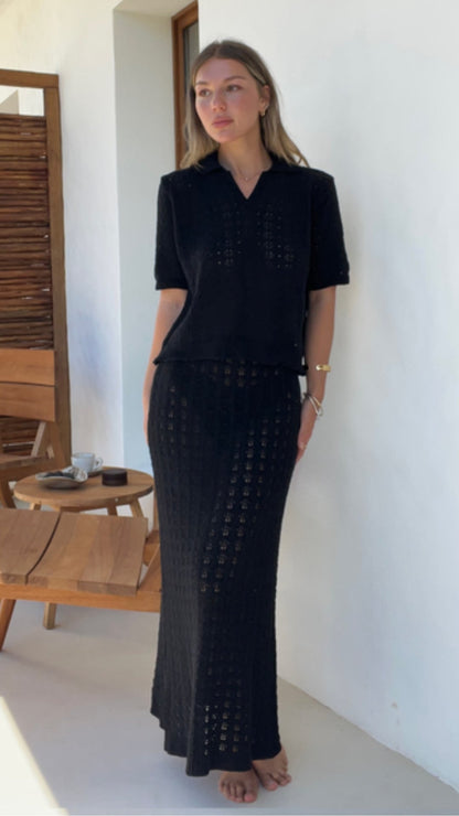 Lyla Crochet Set - Black