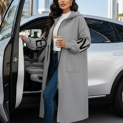 Avelina Elegant Hooded Cardigan
