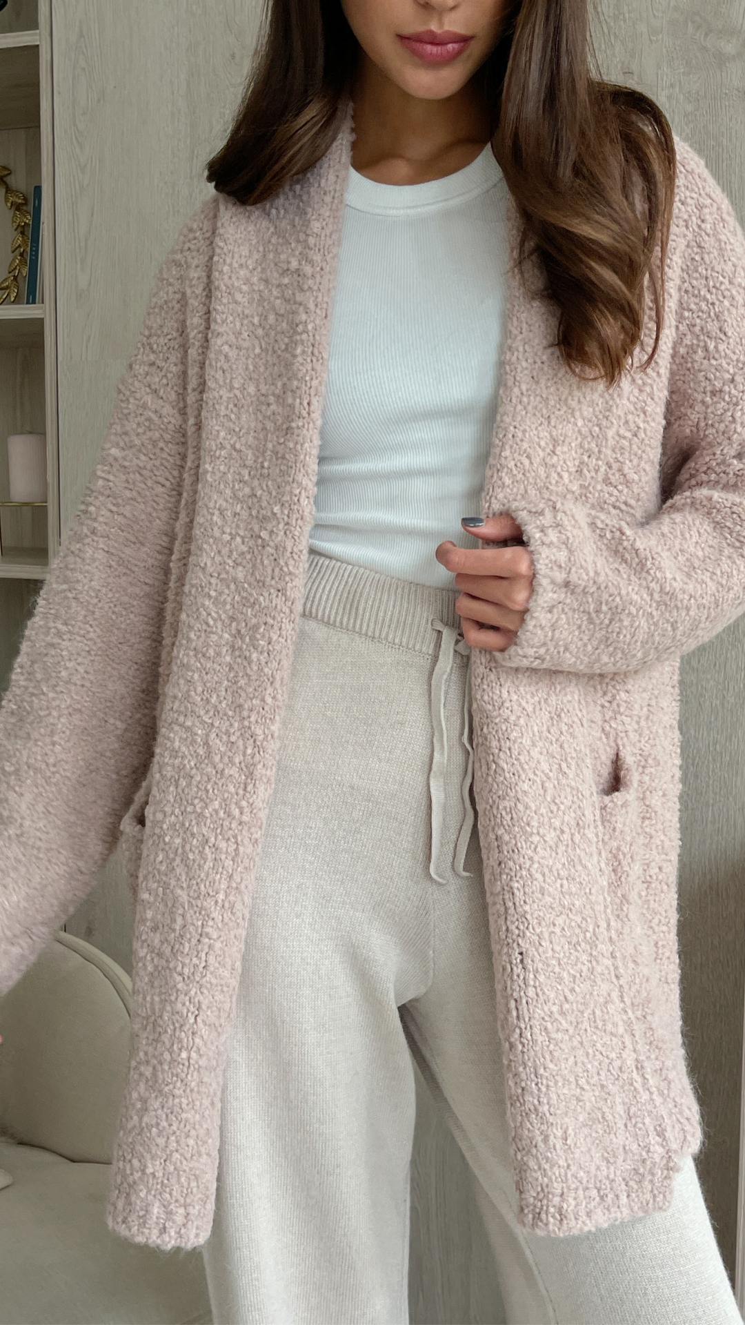 Emmy Cardigan - Antique Pink