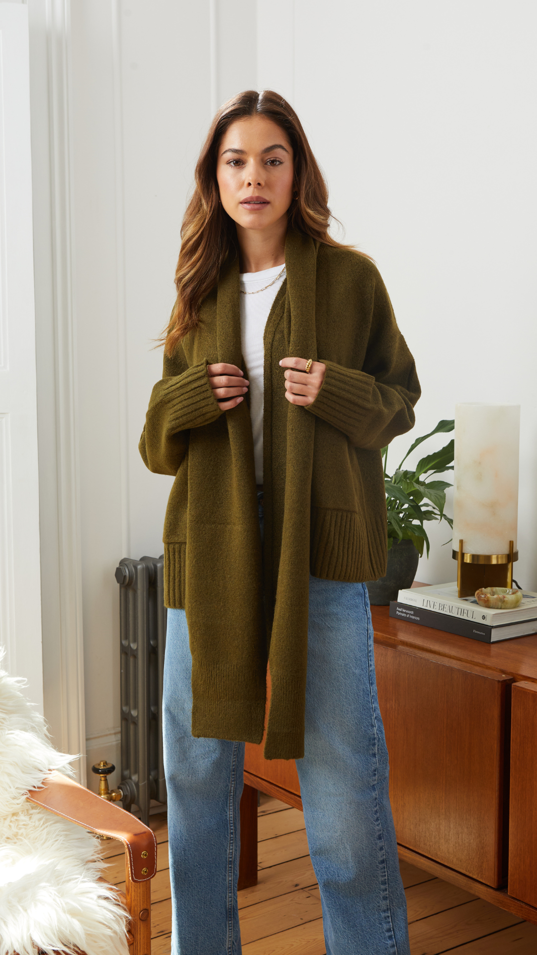 Harper Cardigan - Army
