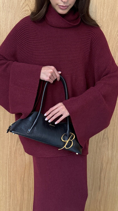 Amelie Sweater - Dark Cherry