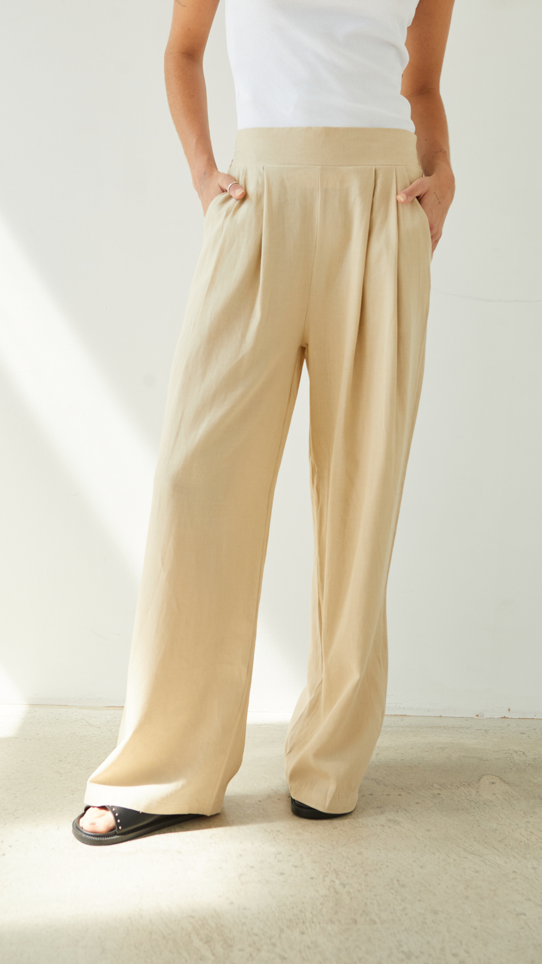 Alexis Linen Trousers - Sand