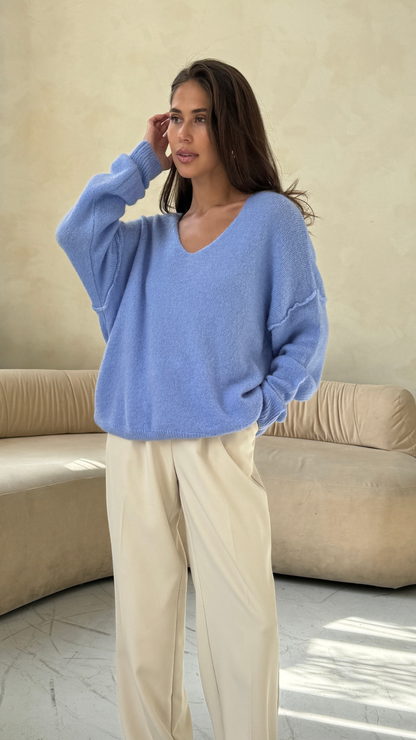 Hailey Sweater - Sky Blue