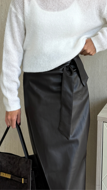 Livia Wrap Skirt - Espresso