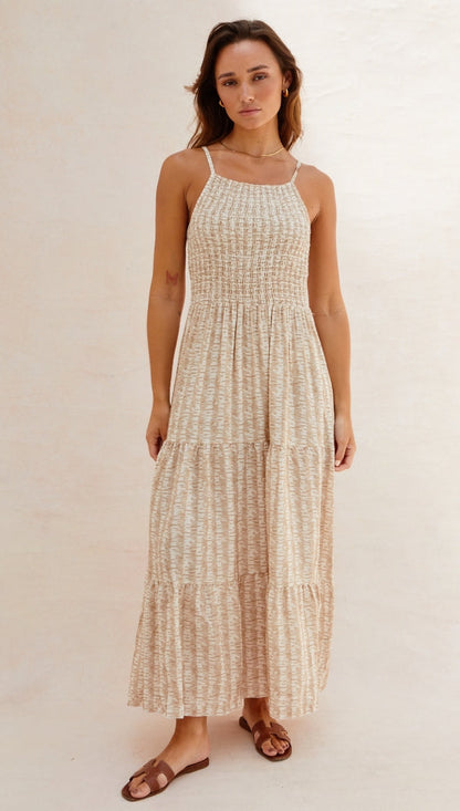 Zoya Dress - Cappuccino Print