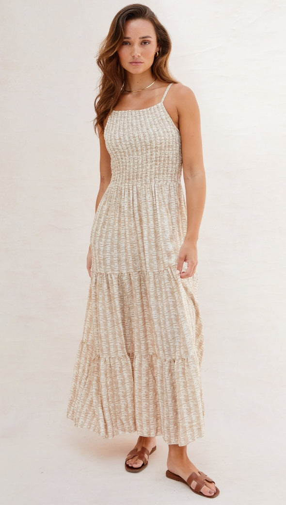 Zoya Dress - Cappuccino Print