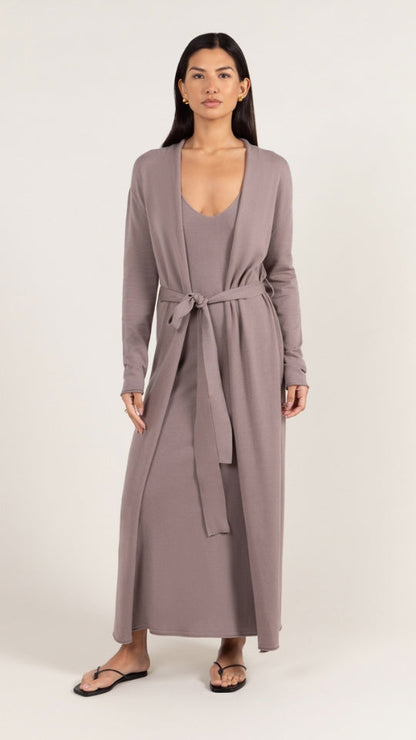Sofia Knitted Slip Dress - Mink