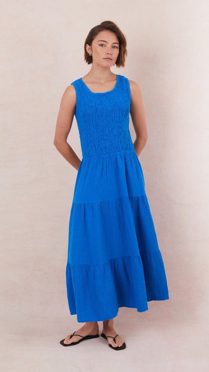 Mel Cotton  Dress - Azure
