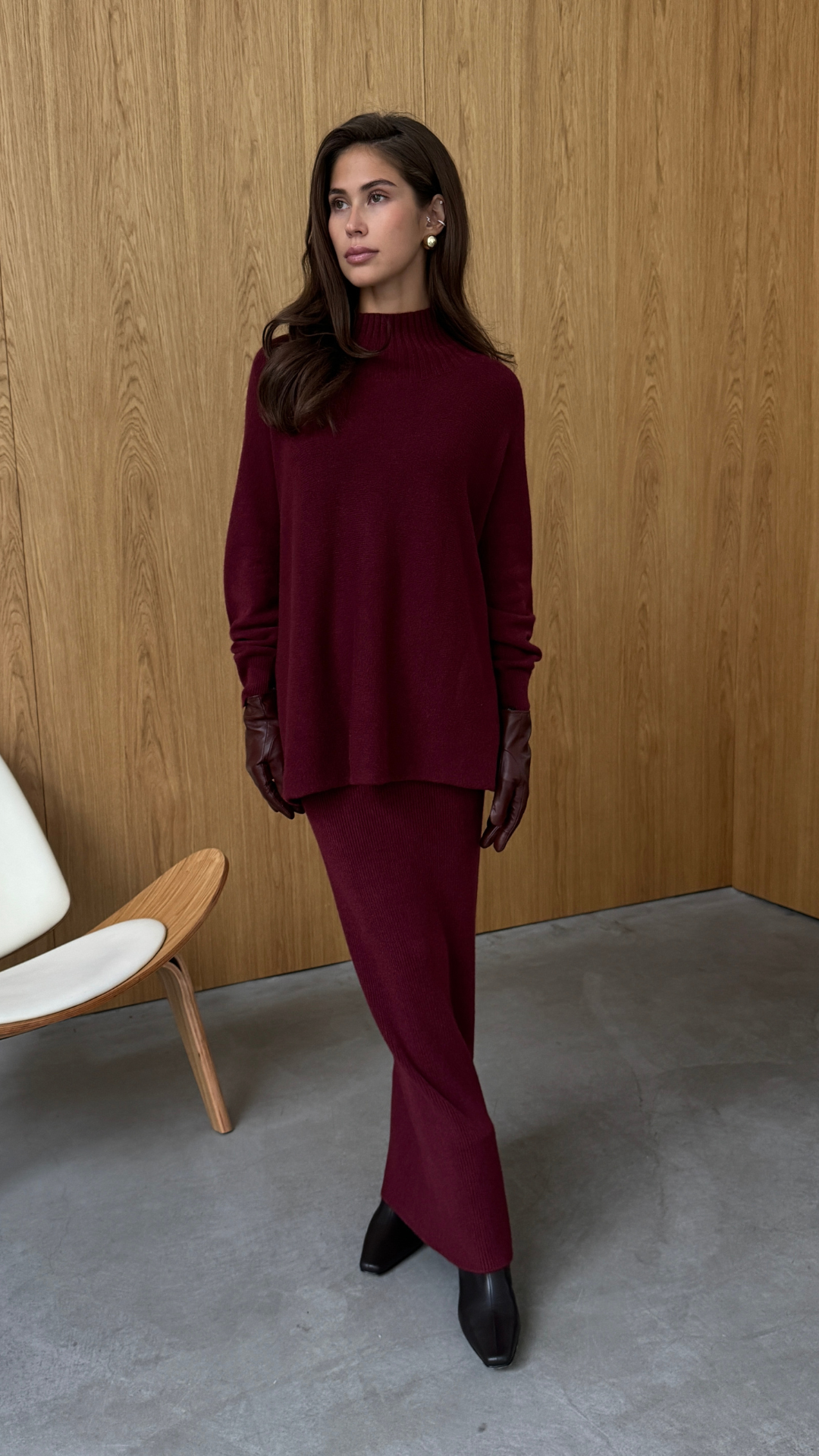 Alma Sweater - Dark Cherry