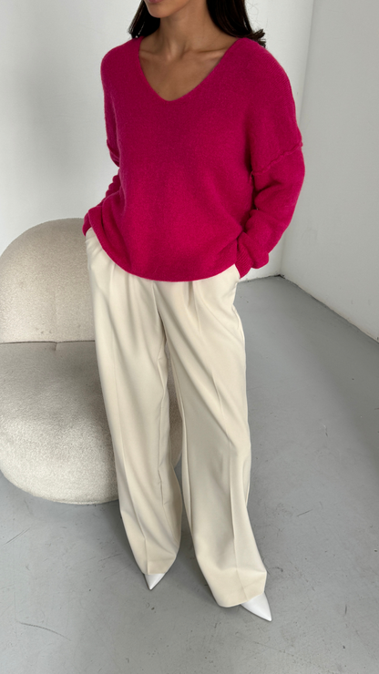 Hailey Sweater - Fuchsia