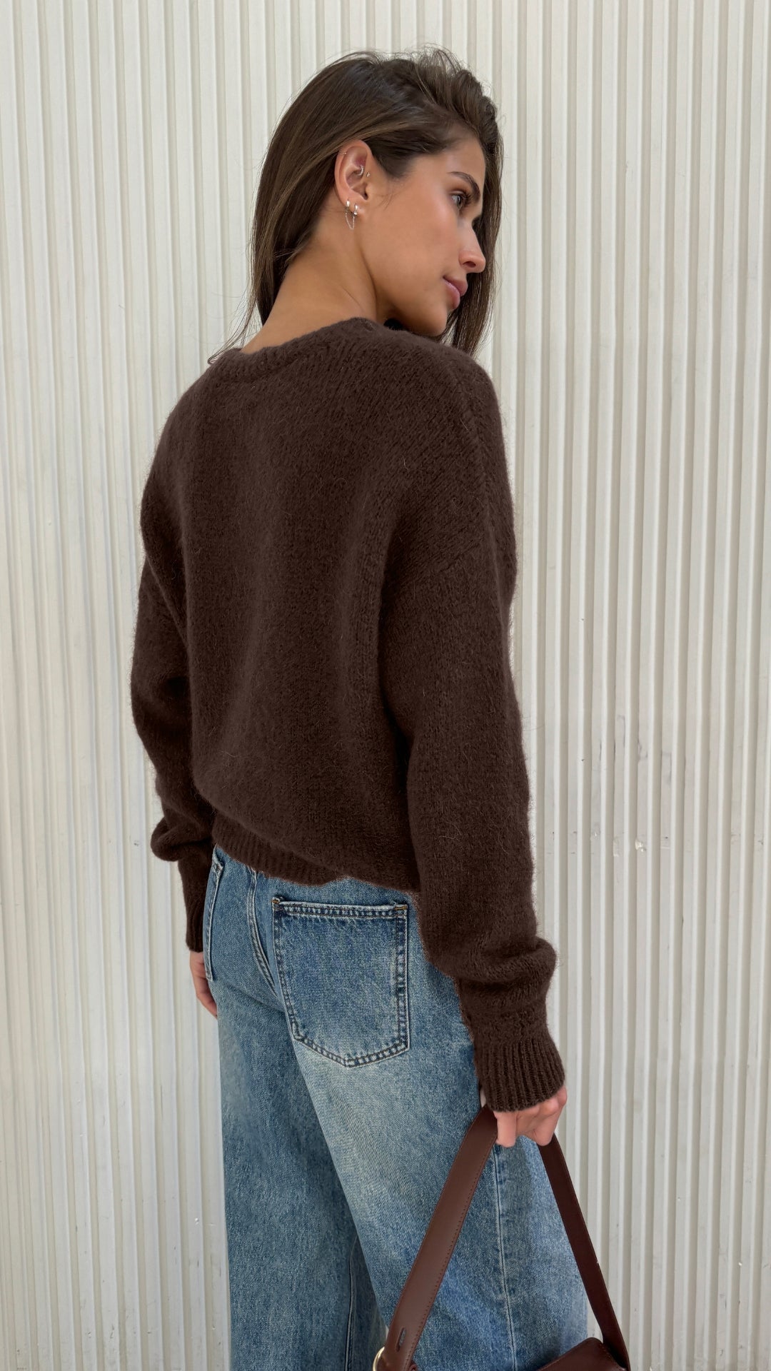 Reyna Cardigan - Dark Espresso