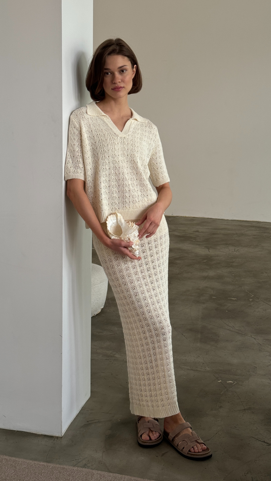 Lyla Crochet Set - Ecru