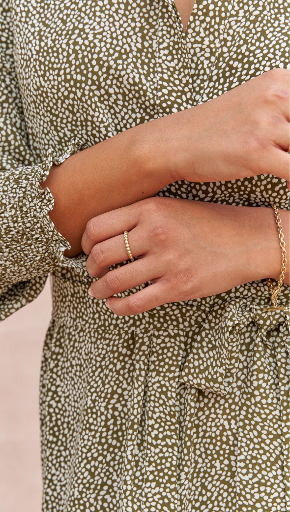 Alina Shirt Dress - Khaki Print