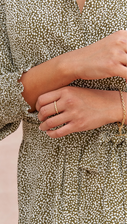 Alina Shirt Dress - Khaki Print