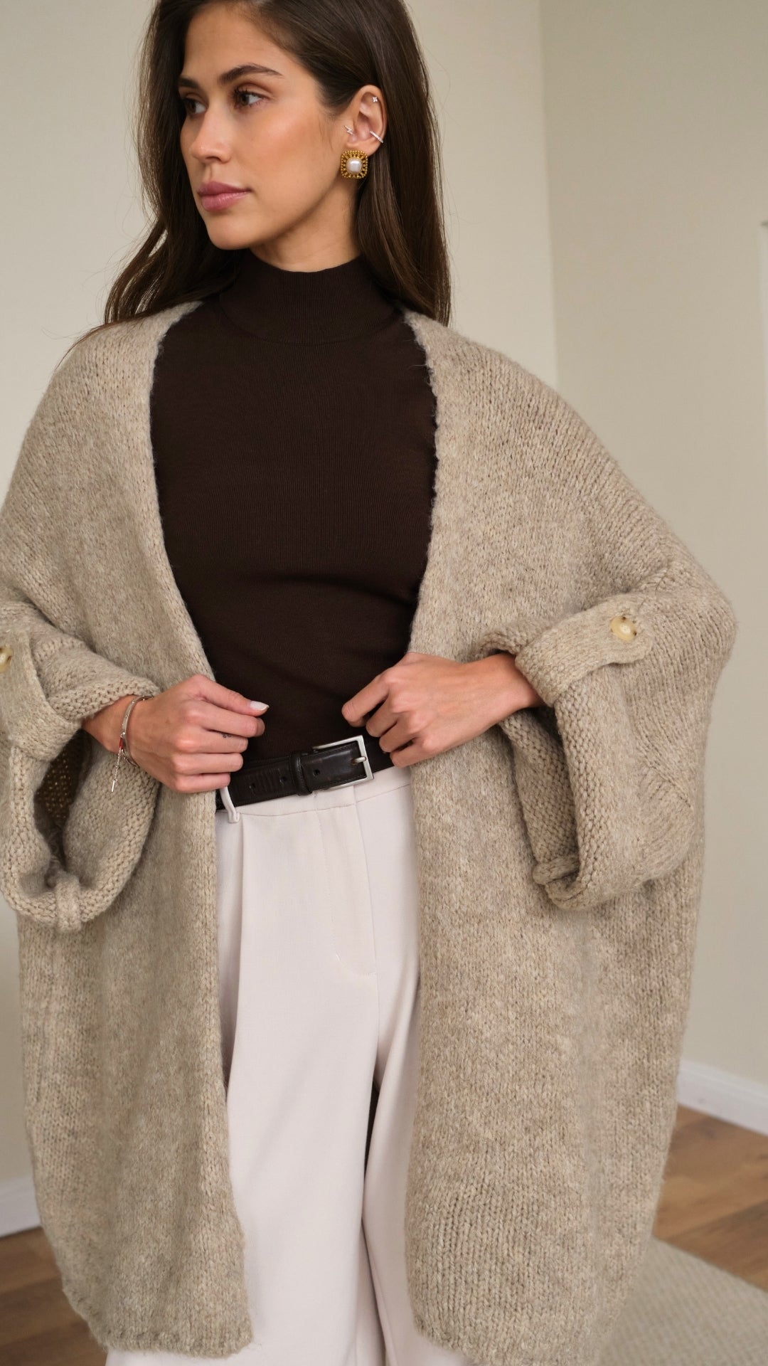 Adria Cardigan - Sand Beige