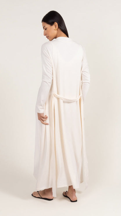 Sofia Long Line Cardigan - Ivory