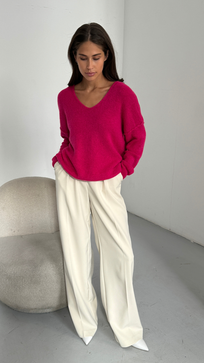 Hailey Sweater - Fuchsia