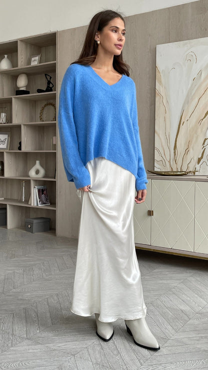 April Alpaca Sweater - Sky