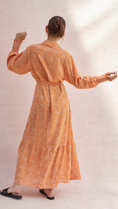Alina Shirt Dress - Auburn Print