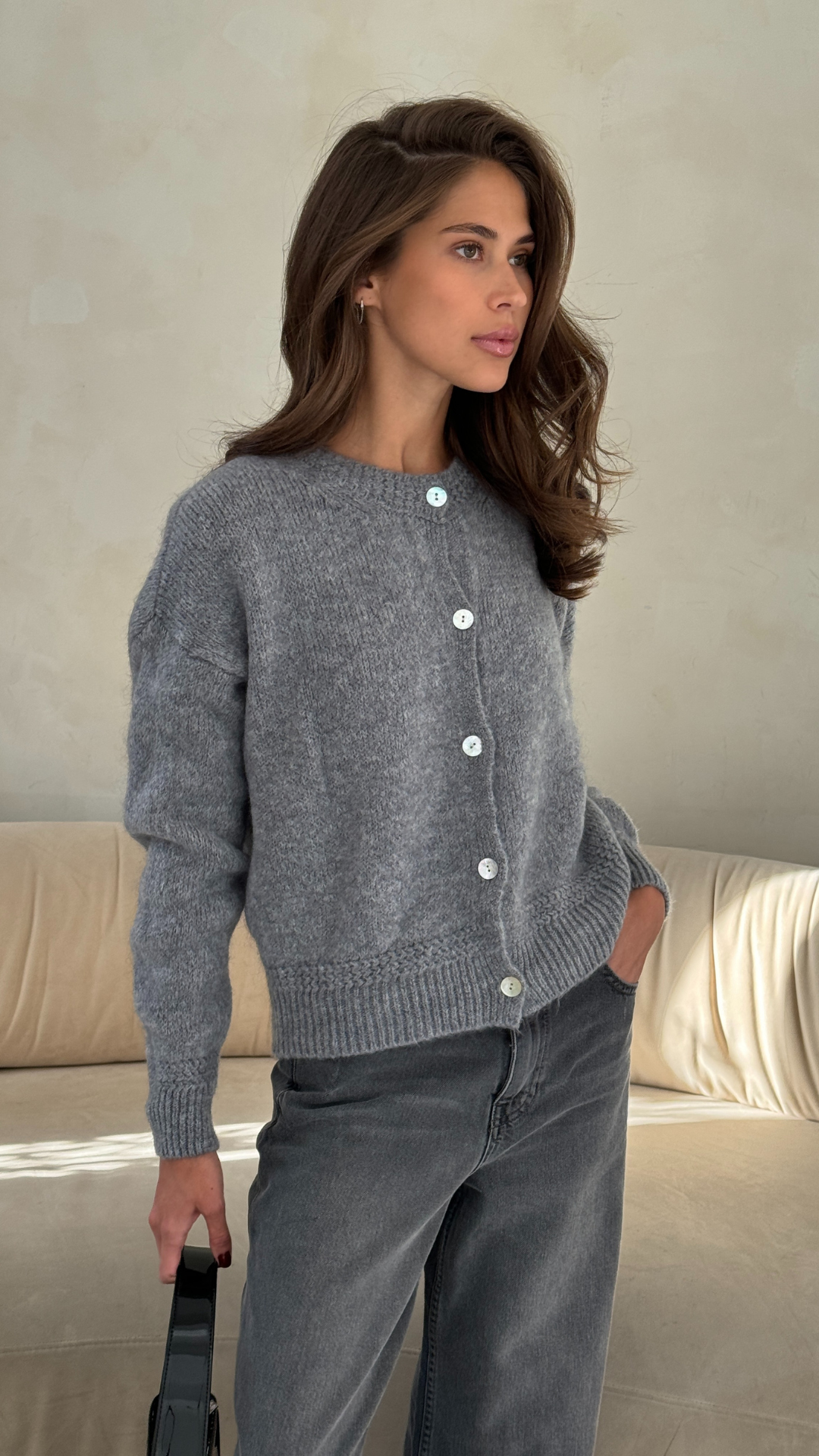 Reyna Cardigan - Dark Grey