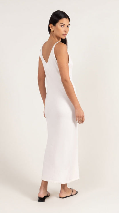 Sofia Knitted Slip Dress - Ivory