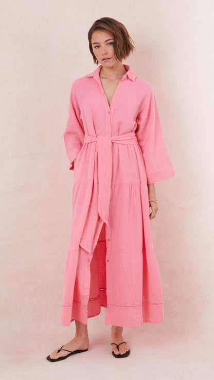 Marika Shirt Dress - Petunia