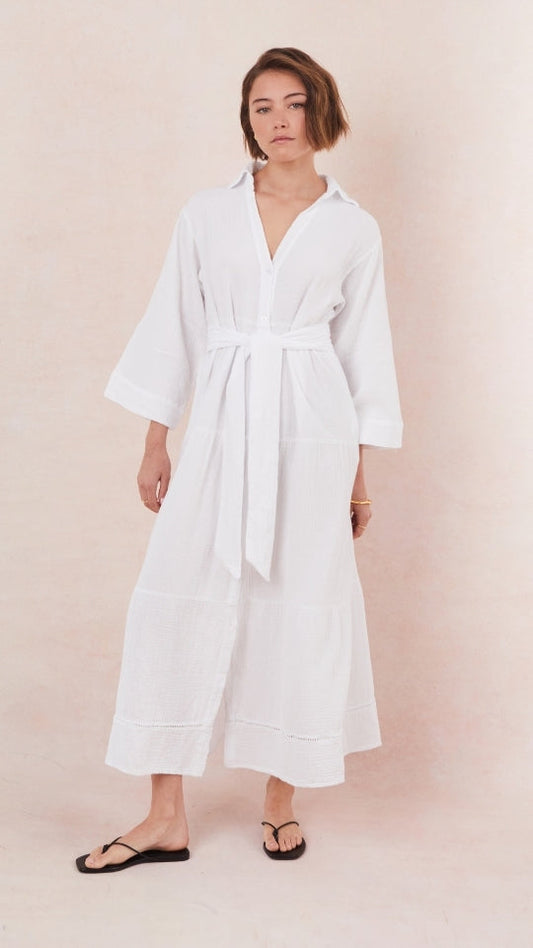 Marika Shirt Dress - White