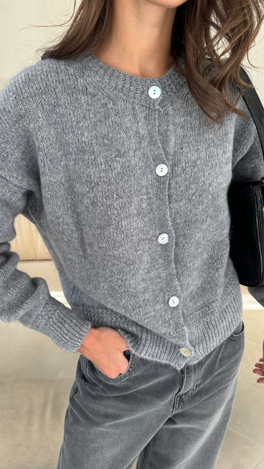 Reyna Cardigan - Dark Grey