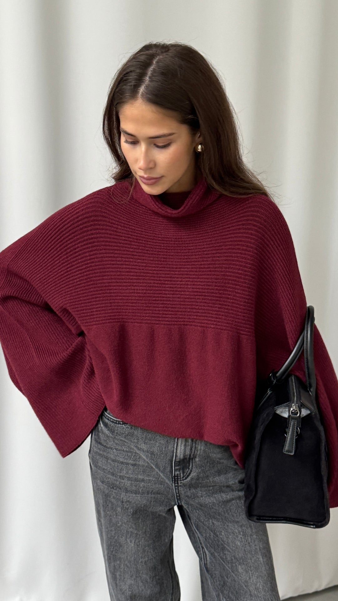 Amelie Sweater - Dark Cherry