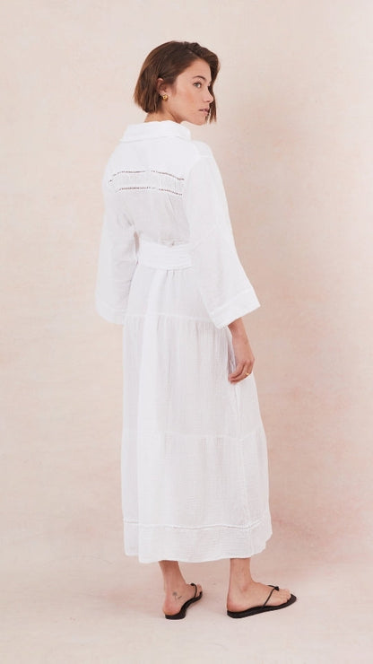 Marika Shirt Dress - White
