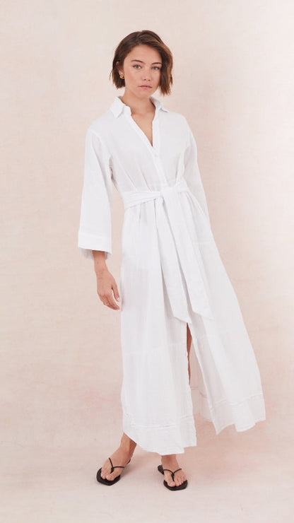 Marika Shirt Dress - White