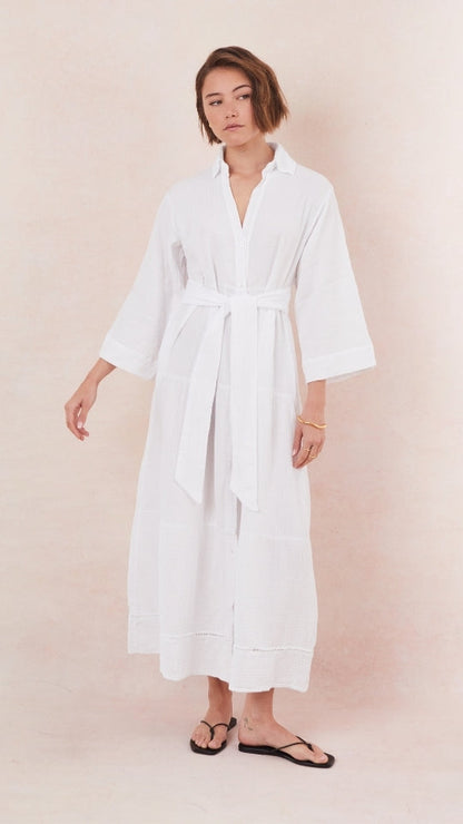Marika Shirt Dress - White