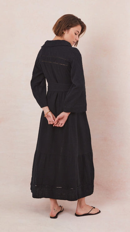 Marika Shirt Dress - Black