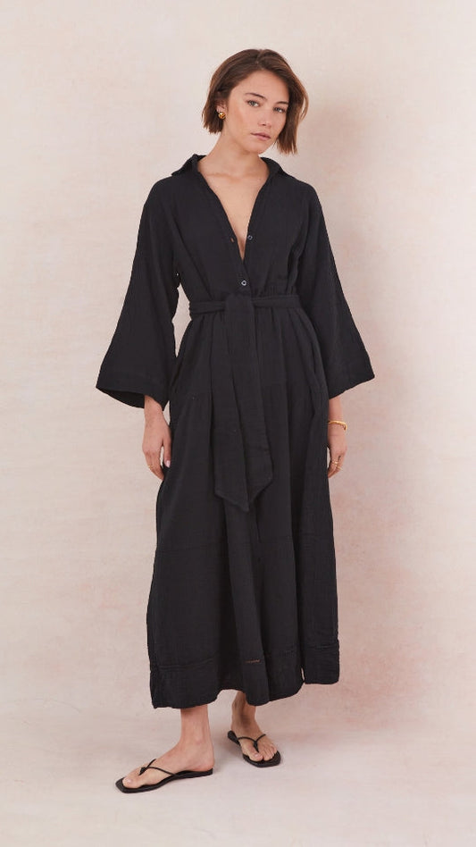 Marika Shirt Dress - Black