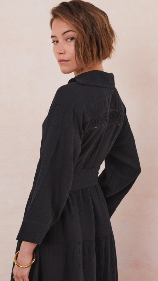Marika Shirt Dress - Black