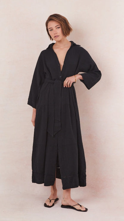 Marika Shirt Dress - Black