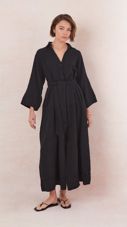 Marika Shirt Dress - Black